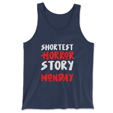 Shortest Horror Story - Monday Men/Unisex Tank in Navy color